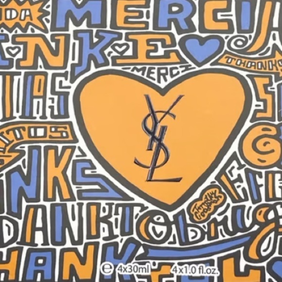 Yves Saint Laurent Orange and Blue Bold Graphic Accessory (empty box only) - Picture 8 of 10